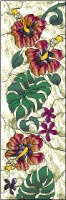 Stained Glass Pattern Tropical Floral Sidelight