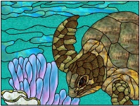 Stained Glass Pattern Hank Honu