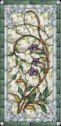 Stained Glass Pattern Elegant Plumeria