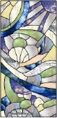 Stained Glass Pattern Tide Pool Abstract
