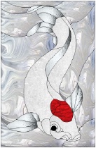 Stained Glass Pattern Tancho Koi
