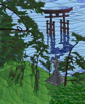 Stained Glass Pattern Torii