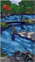 Stained Glass Pattern Water Garden