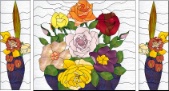 Stained Glass Pattern Roses