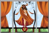Stained Glass Pattern Veiled Dancer