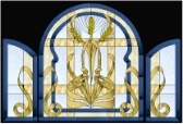 Stained Glass Pattern Nouveau Wheat