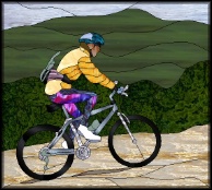 Stained Glass Pattern Uphill Racer