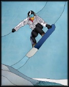 Stained Glass Pattern Snow Boarding