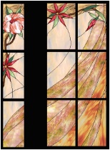 Stained Glass Pattern Floral Thoughts