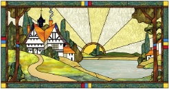 Stained Glass Pattern Landscape