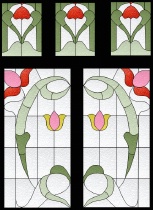 Stained Glass Pattern Edwardian Spring