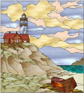 Stained Glass Pattern Lighthouse Point