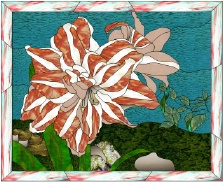 Stained Glass Pattern River Amaryllis