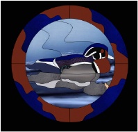 Stained Glass Pattern Wood Duck