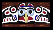 Stained Glass Pattern Eagle Totem