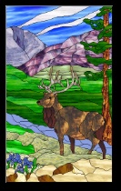 Stained Glass Pattern High Country Elk